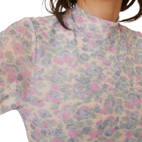 Anthropologie Tops |Anthropologie Sheer Mesh Gauzy Cutout Turtleneck Size XS - Picture 7 of 8